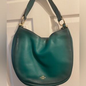 Coach handbag teal leather
